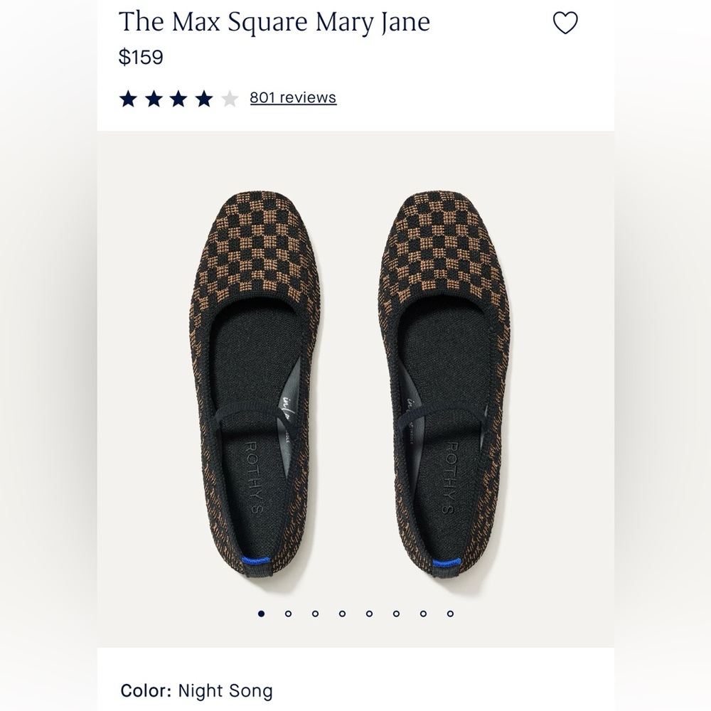 Rothy’s Max Square Mary Jane - Size 7.5 Color Night Song